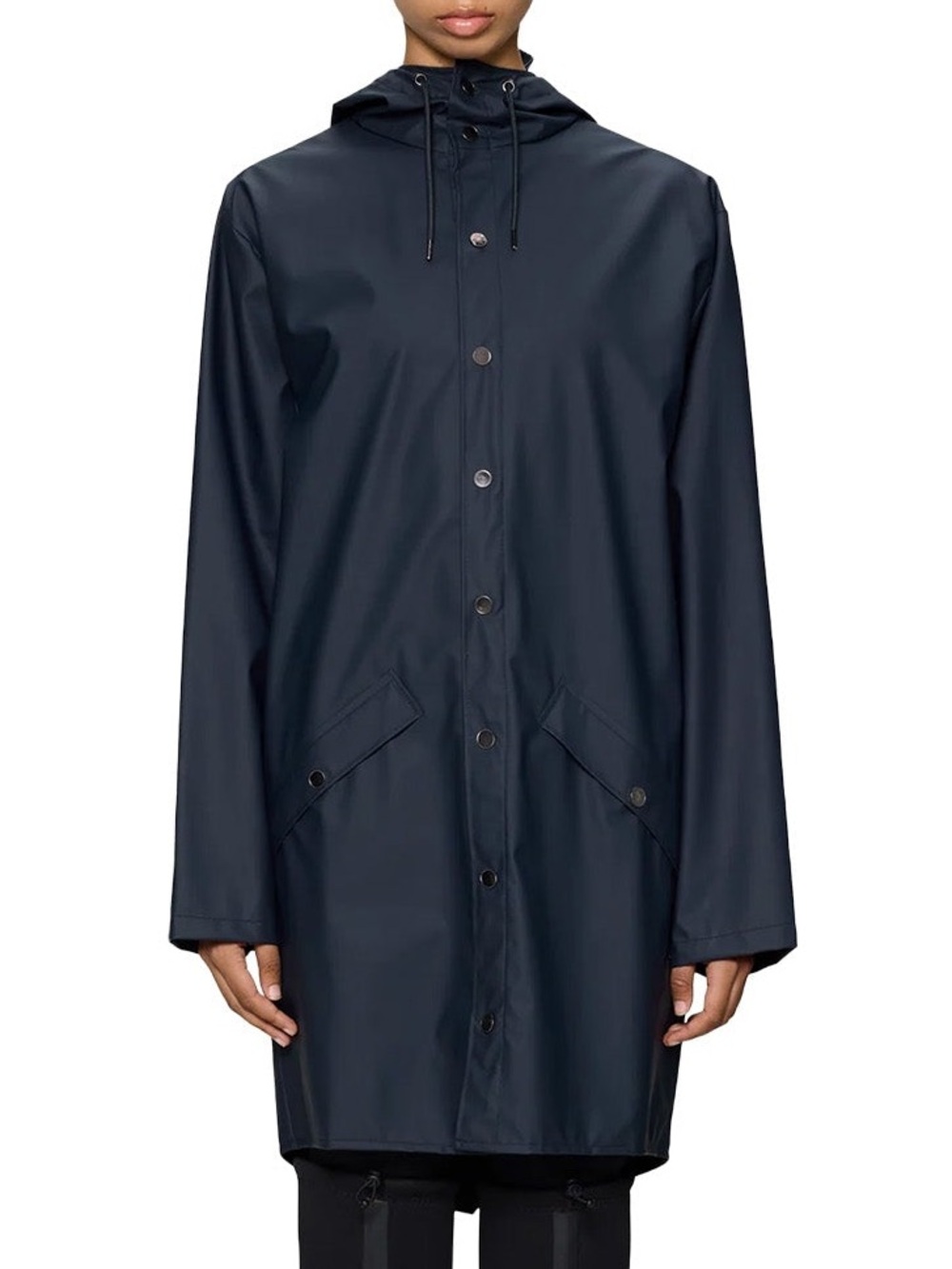 NWT Rains Long Jacket W3 in Navy Waterproof Size S M L